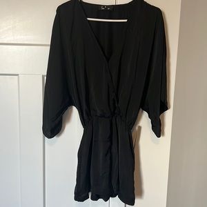 Lulus black silk romper